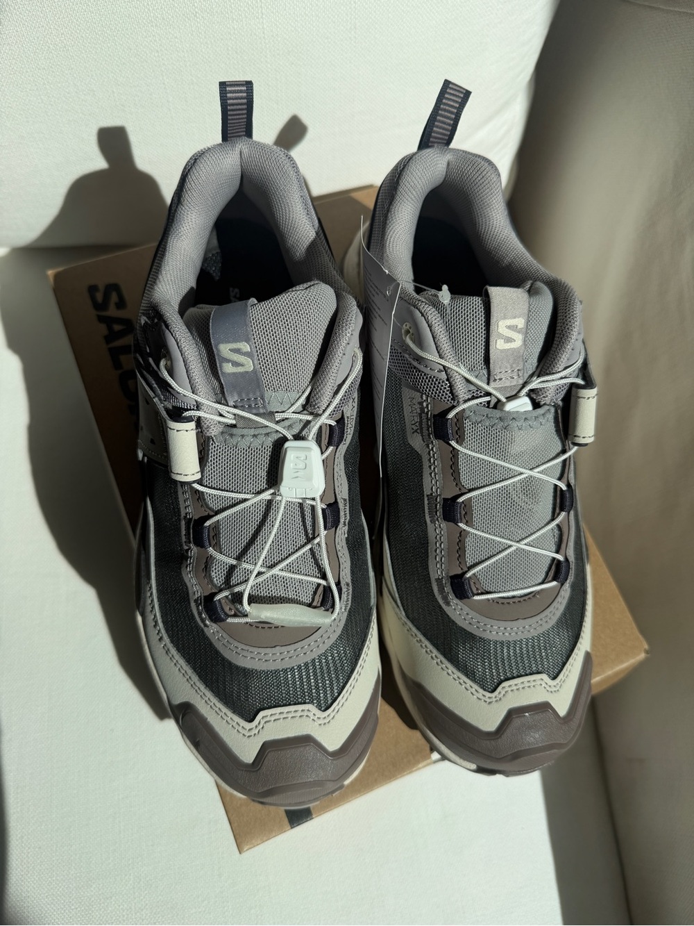 Salomon X Ultra 5 W Hiking Shoes Women’s 7.5 Gray Taupe Quicklace NEW - Picture 3 of 8